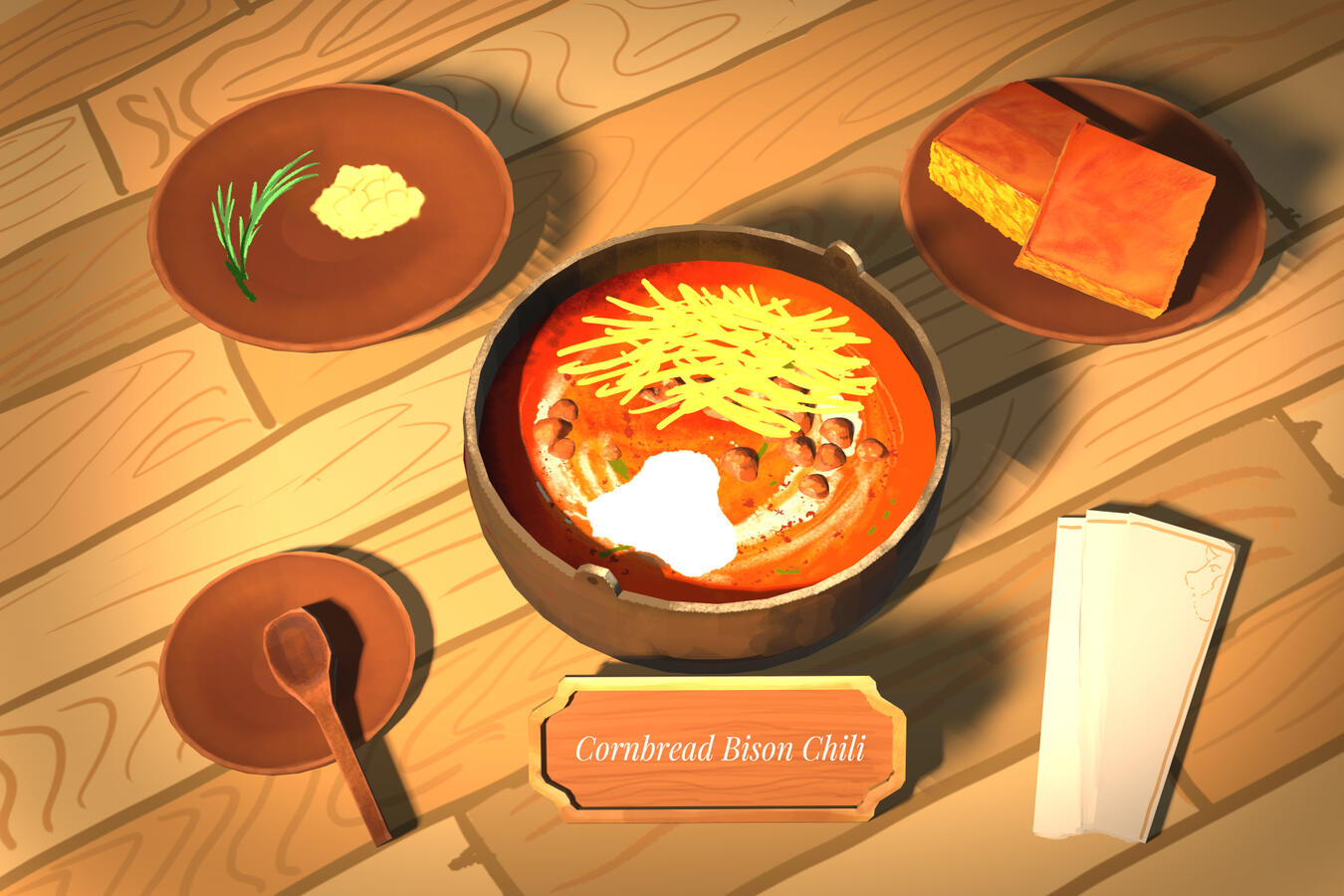 Cornbread Bison Chili Cornbread Bison Chili