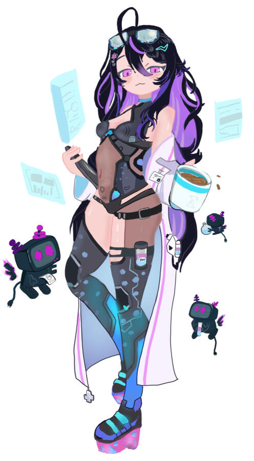 Roca's second outfit standee Roca's second outfit standee